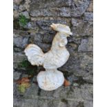 A Cast Iron Cockerel Door Stop of large size.