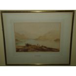 Anthony Vandyke Copley Fielding 1787-1855. Two good Watercolours of Lake scenes. Both signed. 22 x