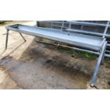 A Galvanised Feeding Trough. H64 x D40 x W259cm approx.