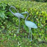 A good pair of Bronze Cranes. H92 and H87cm approx.