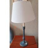 A pair of blue Table Lamps.