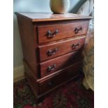 A really nice 19th Century Mahogany miniature Chest/Side Cabinet with four graduated drawers. H72