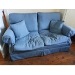 An Upholstered two seater Couch. H90 x D90 x W156cm approx.