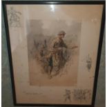 An original Snaffles coloured Print 'A Heilan Lad' with etching and Snaffles signature in the