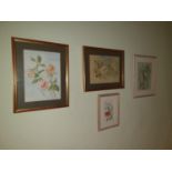 A really good group of still life Watercolours of Blossom. Some signed K Cavell.