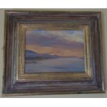 An Oil on Board by Elizabeth Parsons of a mountain scene. Signed. 20 x W28cm approx.