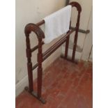 An Edwardian Mahogany Towel Rail. H31 x W74cm approx.