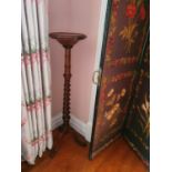 A 19th Century Mahogany Torchere. H112 x Diam.30cm approx.