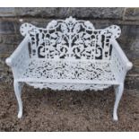 A Fabulous pair of Colebrookdale style Cast Iron Benches. H94 x D68 x W146cm approx.