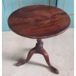 A neat Georgian Mahogany Circular Wine Table. 46 x H51cm approx.