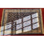 A good pair of Cashmere style Rugs with blue and ivory ground. 178 x 114cm approx.
