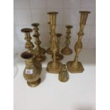 A good quantity of Brass Candle Sticks.