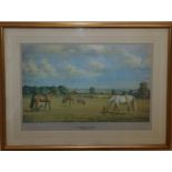 Summer Days, a signed coloured Print by Neil Cawthorne b1936. Signed LL.