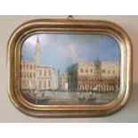 A Miniature Oil on Board of Venice. Signed Deyer lower middle. 12 x 17cm approx.