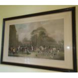 A 19th Century Coloured Engraving by W Giller after a painting by H Barraud. 'The Lawn Meet