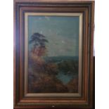 R Beetie 19th Century. An Oil on Canvas of a view in Cumberland. Signed LL and signed and