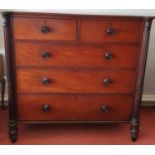 A Georgian Mahogany Chest of Drawers in the manner of Gillows with two short over three long,