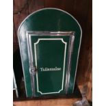 A Post Box style Hanging Tack Box with shelved interior. H78 x D28 x W43cm approx.