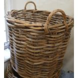An extremely large Wicker Log Bin. H71 x Diam. 71cm approx.