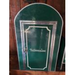 A Post Box style Hanging Tack Box with shelved interior. H78 x D28 x W43cm approx.