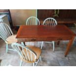 A set of four kitchen Chairs along with a Table. H77 x D68 x W137cm approx.