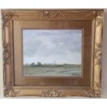 Emma Fitzgibbon. 'Evensong' Queens County. A signed Watercolour in a good gilt frame. 21 x W26cm