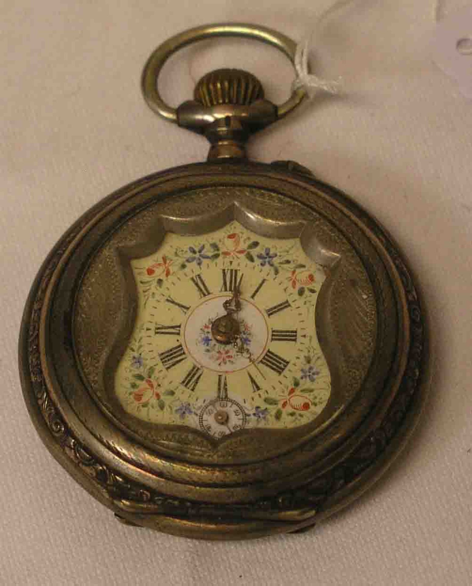 Taschenuhr, 19. Jh. Silbergehäuse.