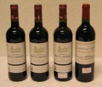 Bordeaux Weine. 4 Flaschen. Dabei: 3 x