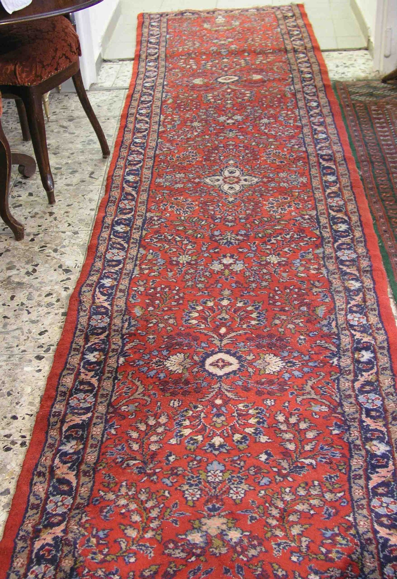 Läufer. Orient. Rot-blaugrundig. 410 x