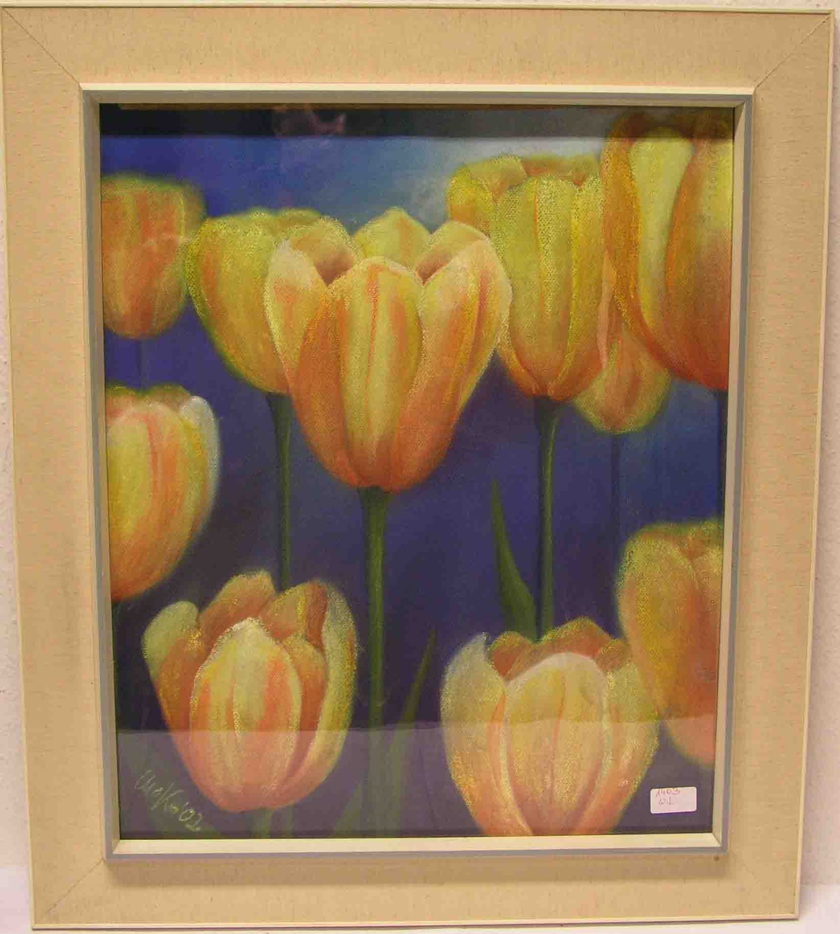 "Tulpen". Pastell. Unleserlich