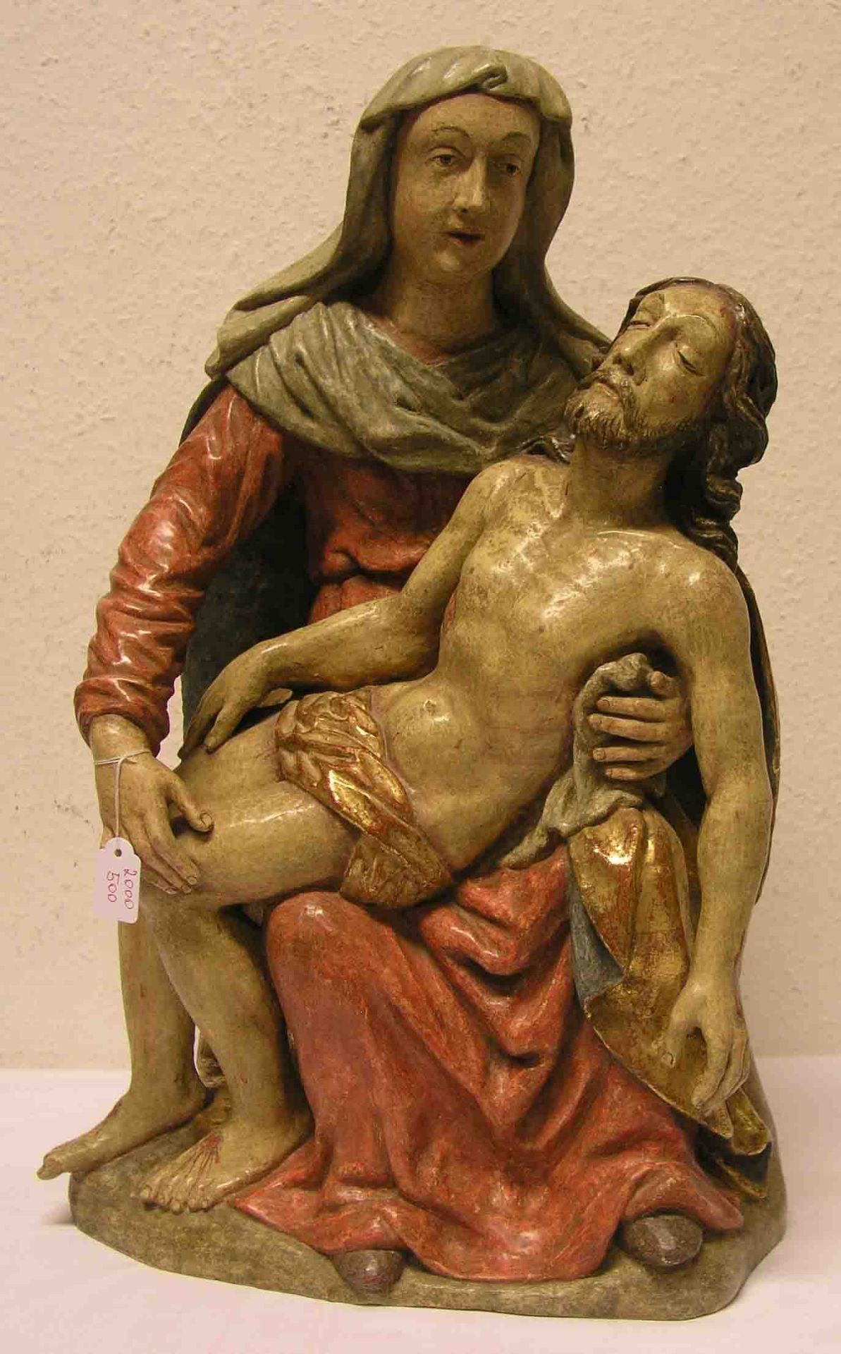 "Pieta". 18. Jh., holzgeschnitzt,