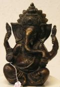 Ganesha. Messing-Statue. Indische