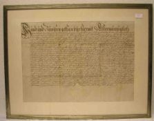 Handgeschriebene Urkunde von 1763