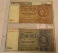 III. Reich. 100/1000 Reichsmark, Copien, 31 Stück