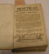 "Practicas de visitar los enfermos". Madrid 1759