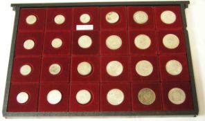 Posten von 24 Silbermünzen