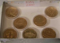 100 Rubel, Gold, 7 Münzen