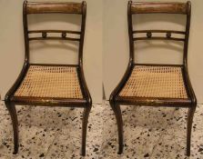 Paar Mahagoni Stühle