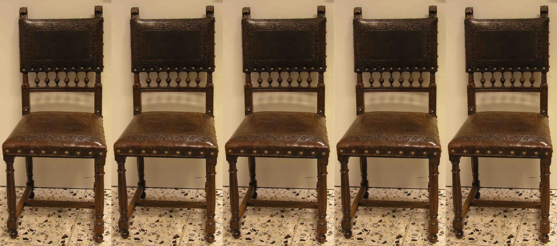 Satz von sechs Gründerzeit-Stühlen