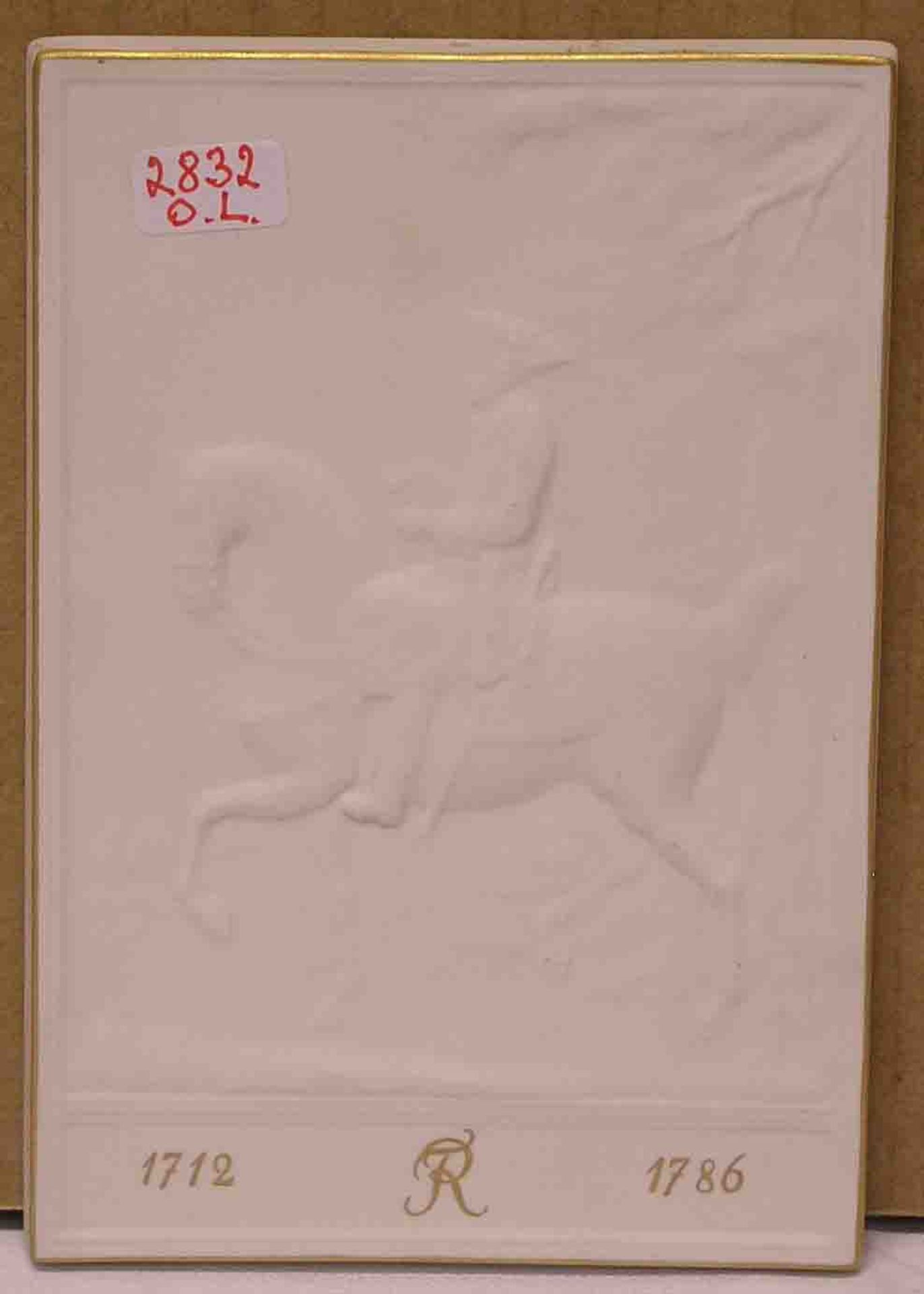 Plakette KPM "Friedrich d. Große am Pferd"