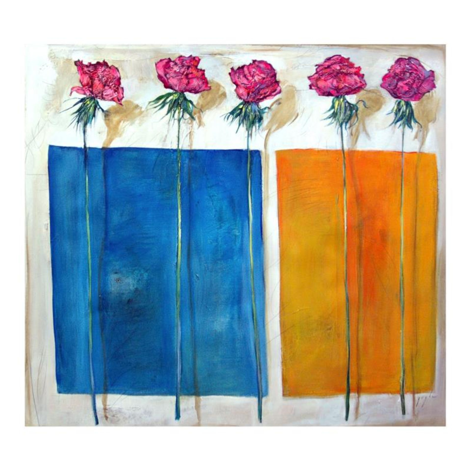 Lenner Gogli, "Coming Up Roses" Limited Edition on Canvas, Numbered and Hand Sig
