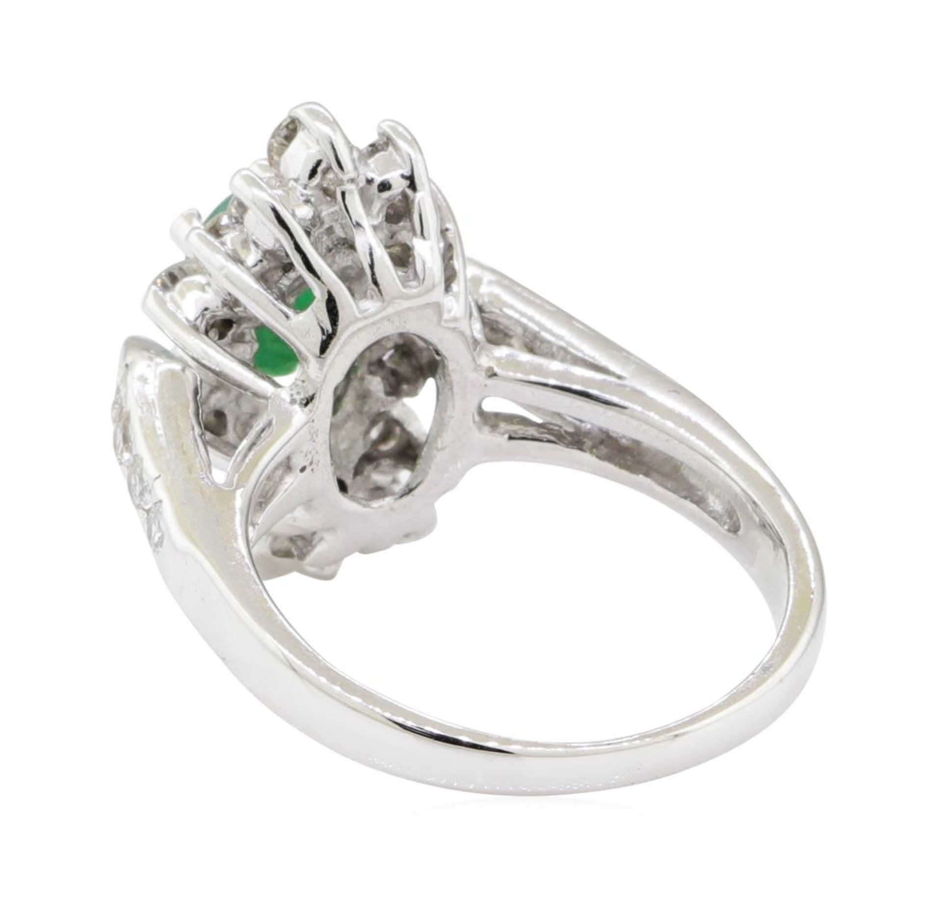 1.67 ctw Emerald and Diamond Ring - 14KT White Gold - Image 3 of 5