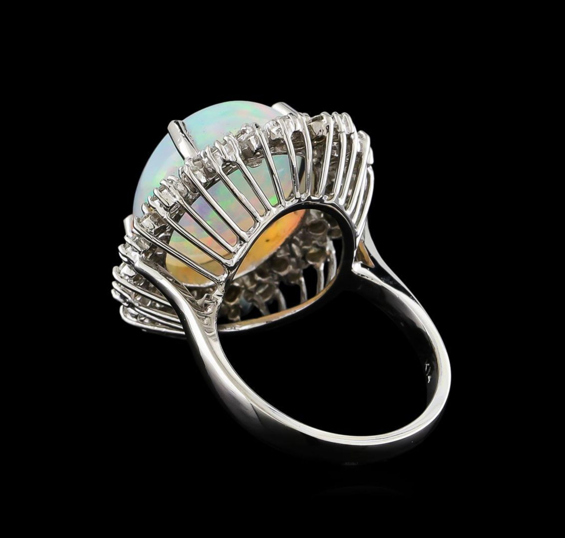 11.69 ctw Opal and Diamond Ring - 14KT White Gold - Image 3 of 5