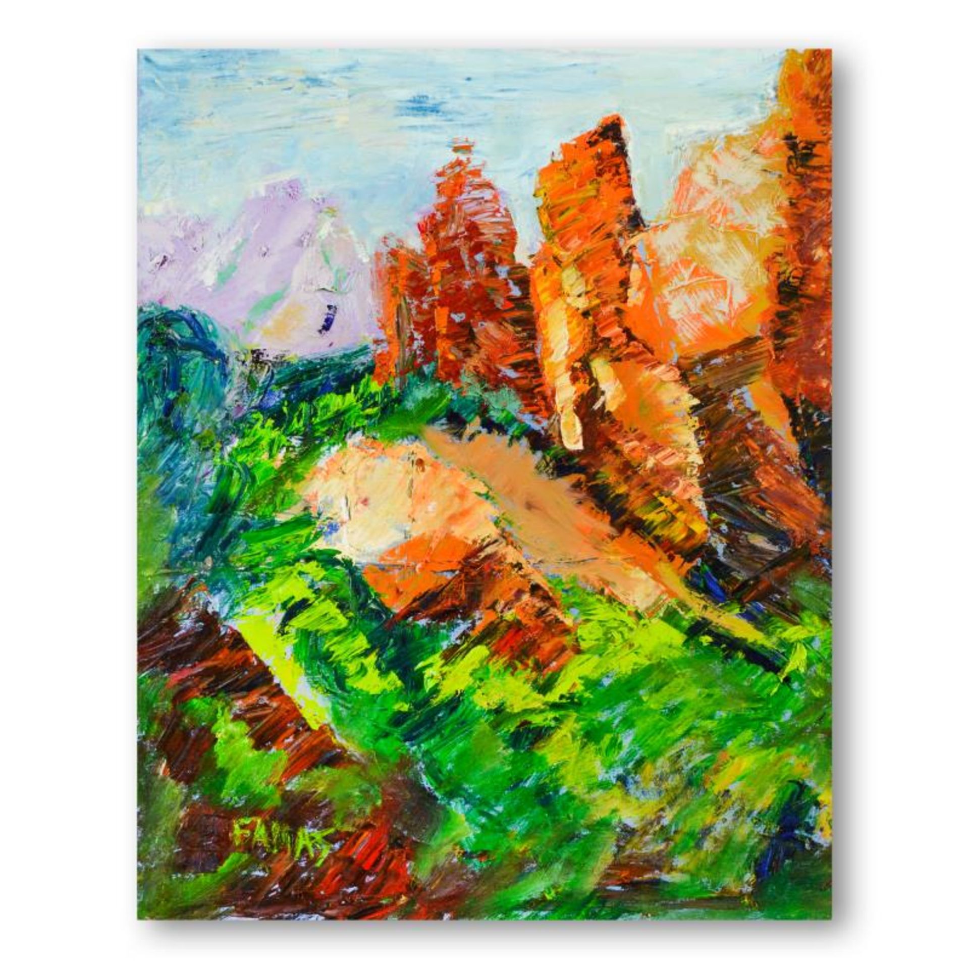 Elliot Fallas, "Rocky Mountain High" Original Oil Painting on Canvas, Hand Signe