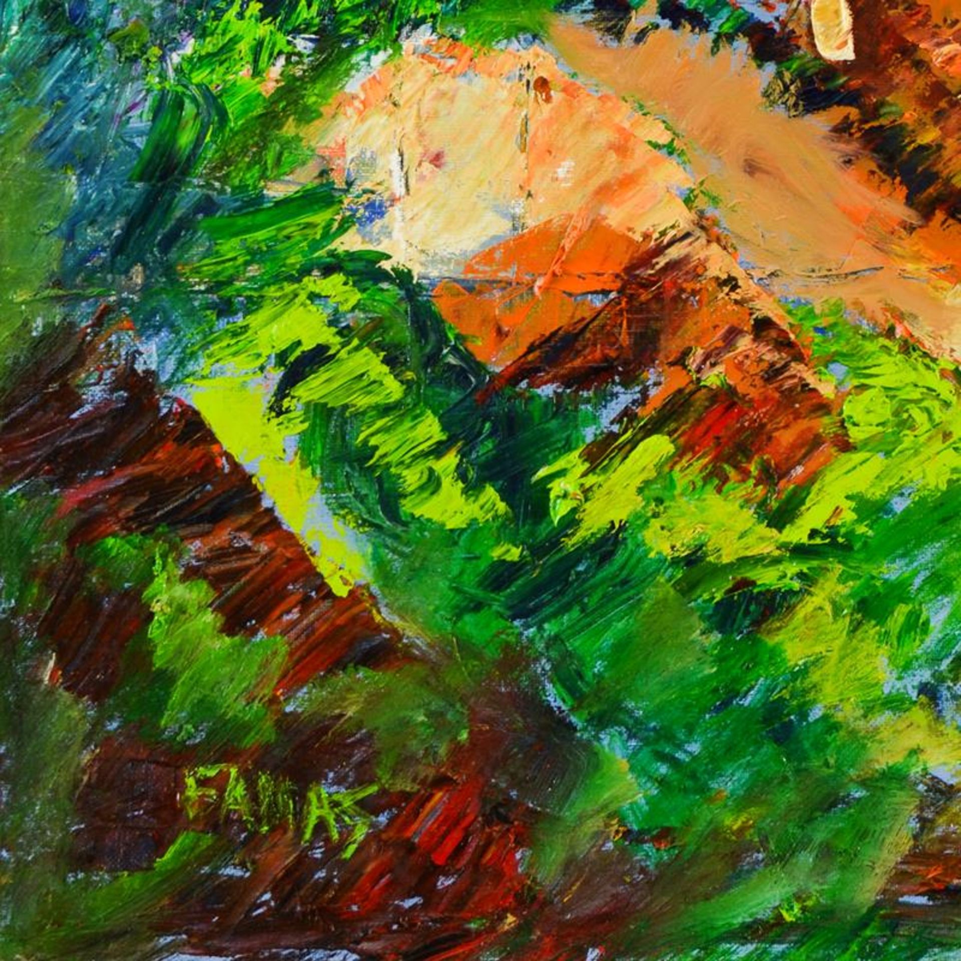 Elliot Fallas, "Rocky Mountain High" Original Oil Painting on Canvas, Hand Signe - Image 2 of 2