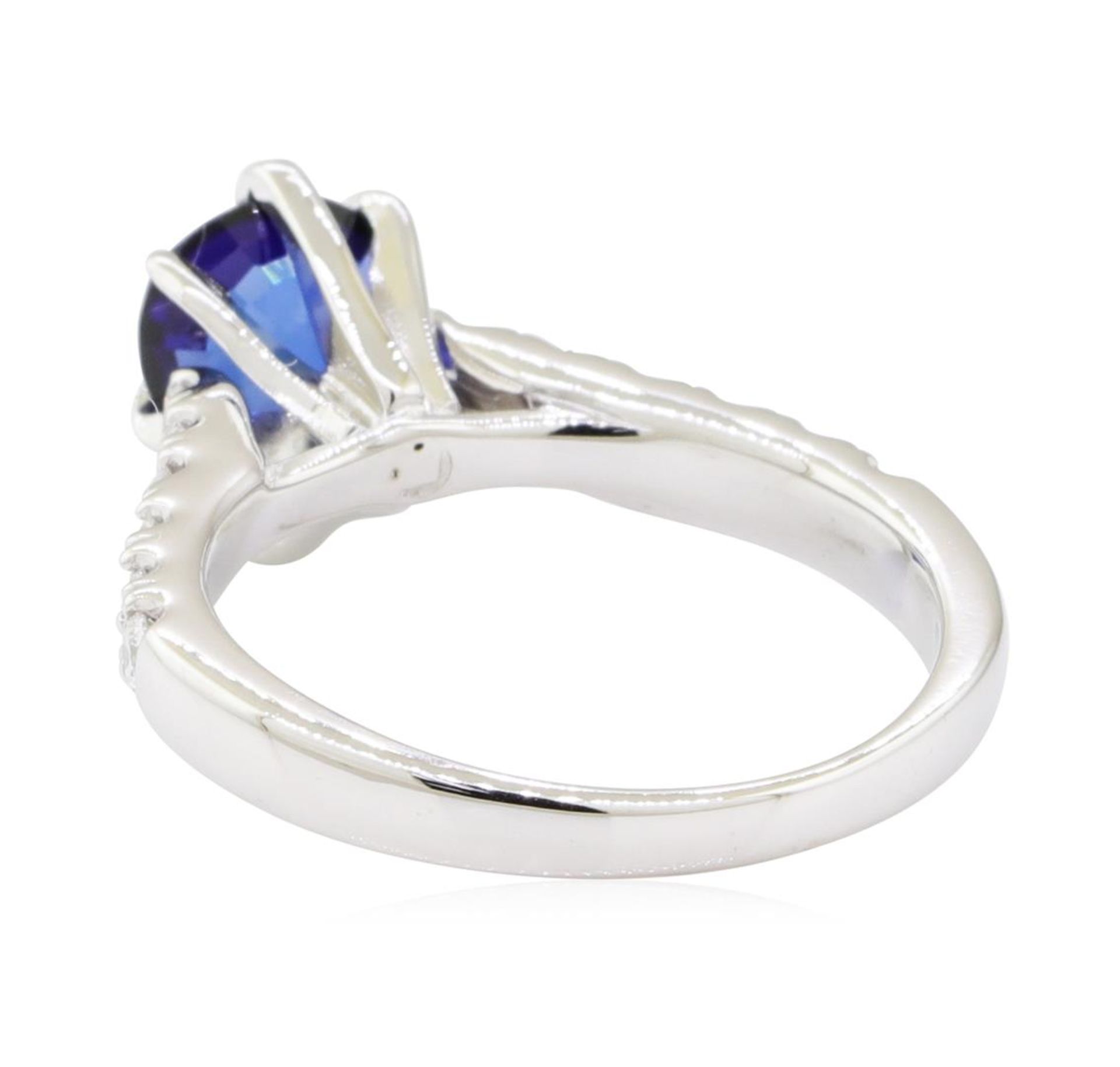 1.99 ctw Sapphire and Diamond Ring - 14KT White Gold - Image 3 of 5