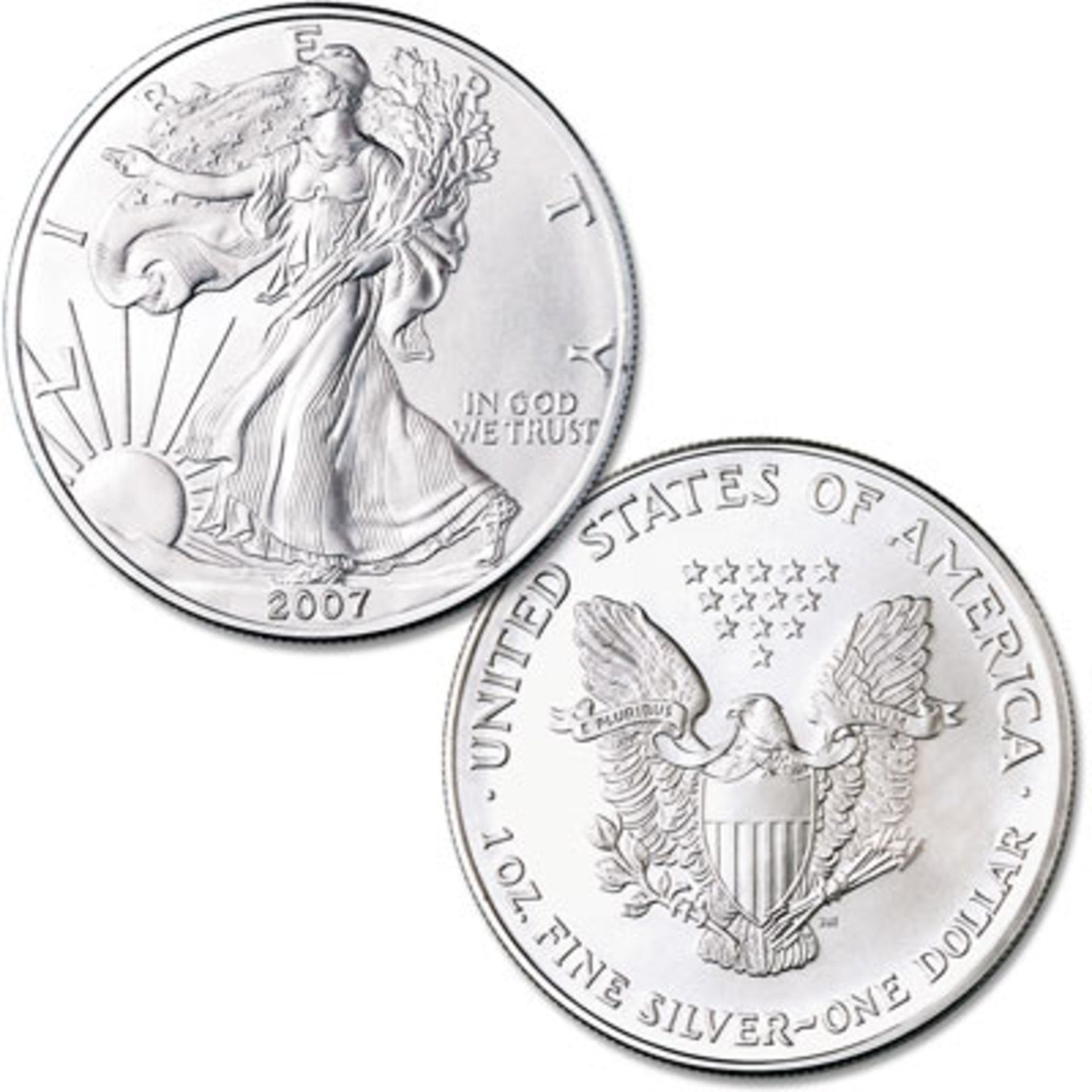 2007 American Silver Eagle .999 Fine Silver Dollar Coin