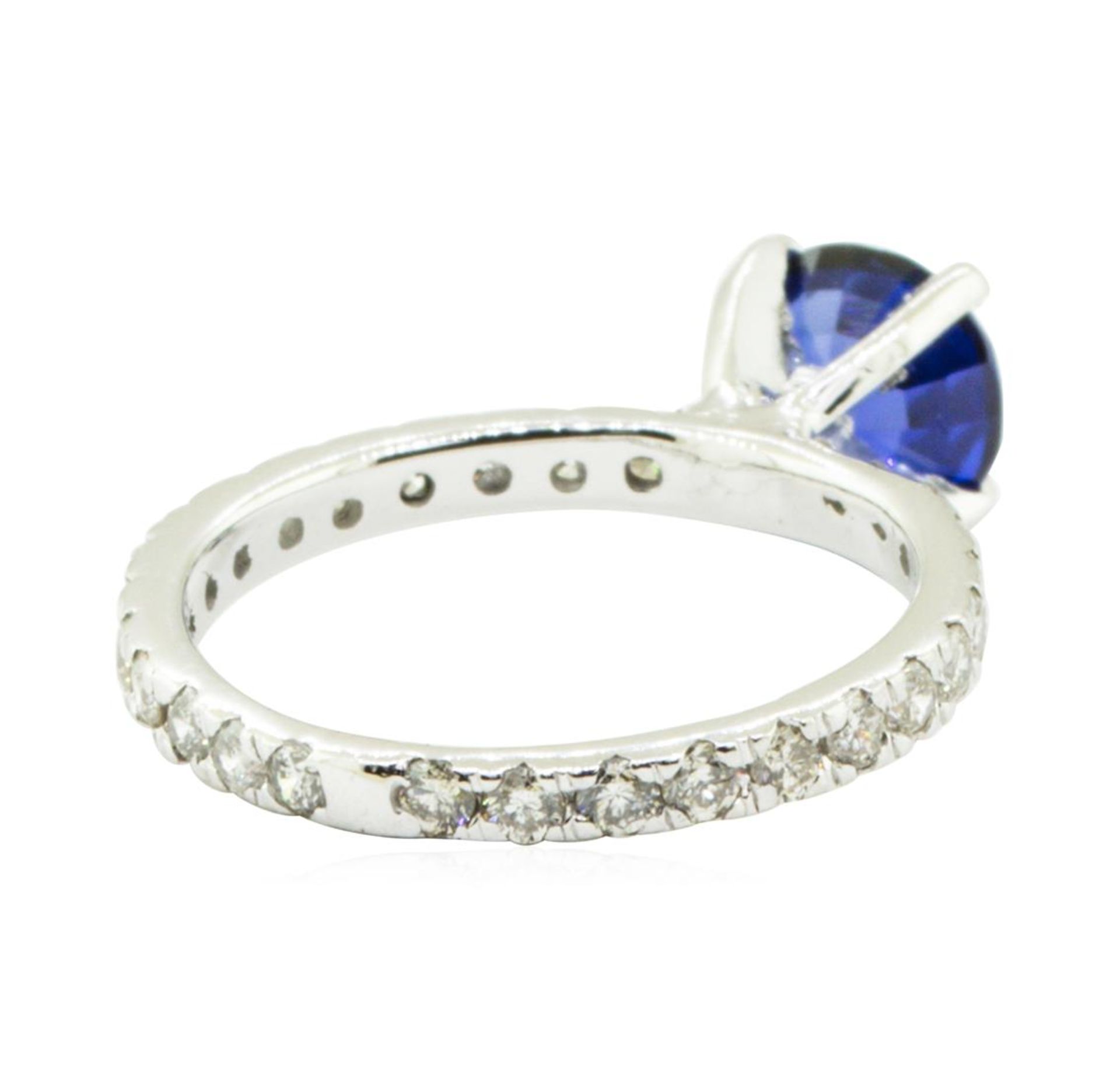 1.91 ctw Blue Sapphire and Diamond Ring - 14KT White Gold - Image 3 of 4