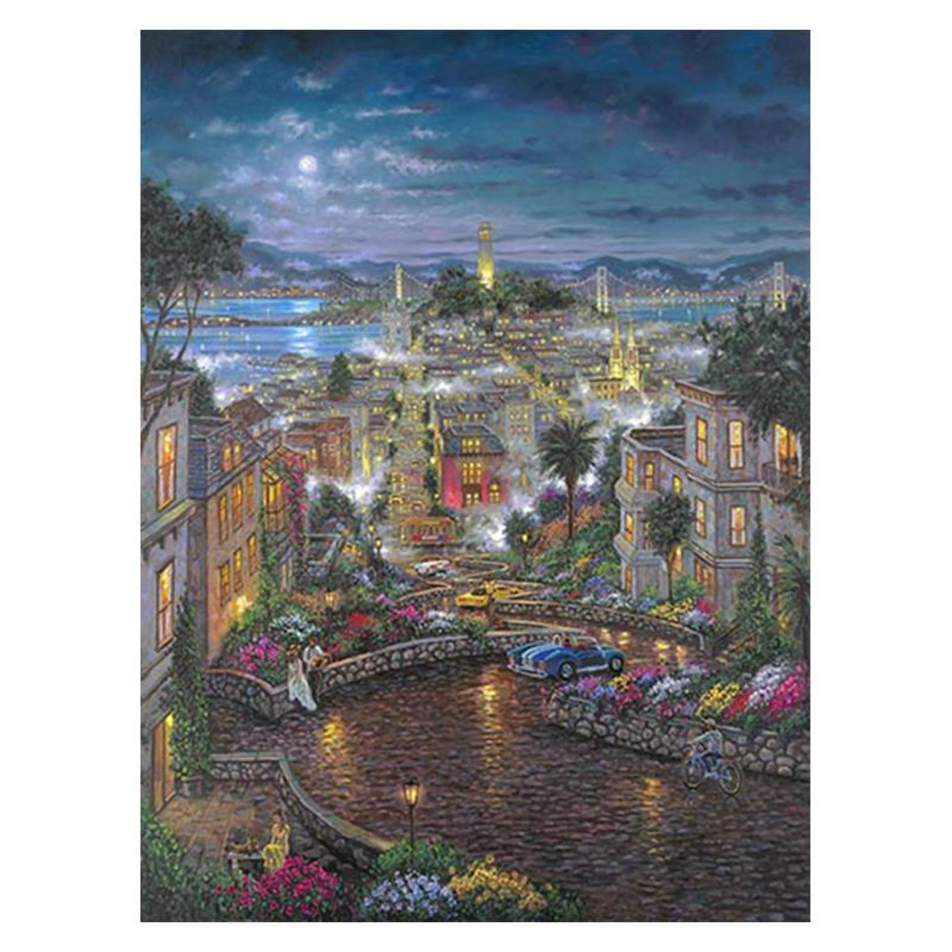 Robert Finale, "Moonlight O Lombard" Hand Signed, Artist Embellished Limited Edi