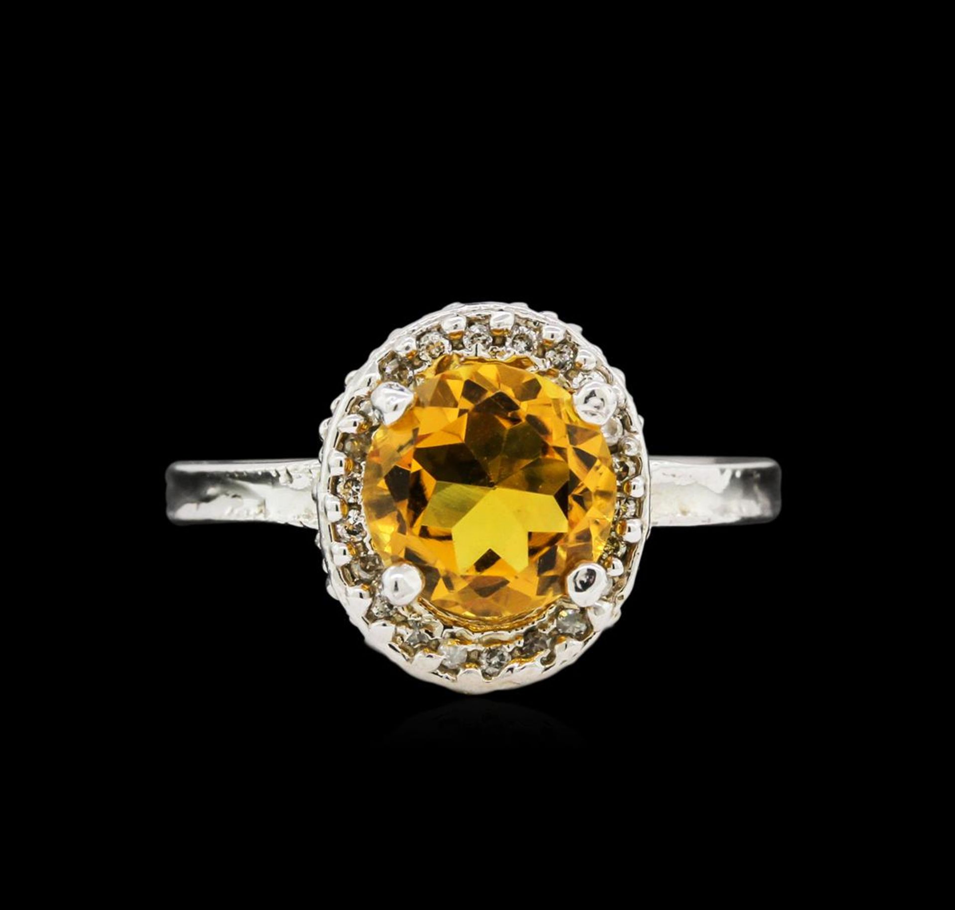 14KT White Gold 2.35 ctw Citrine and Diamond Ring - Image 2 of 3